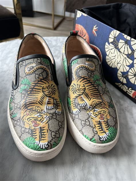 bengal tiger print gucci|gucci slip on bengal tiger.